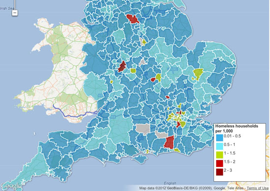 Carte interactive des sans-domiciles